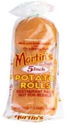 Bread, 5″ Potato Bun 98g (32) Martins