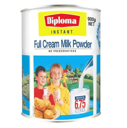 Milk Powder, Instant Full Cream 900gm Diploma