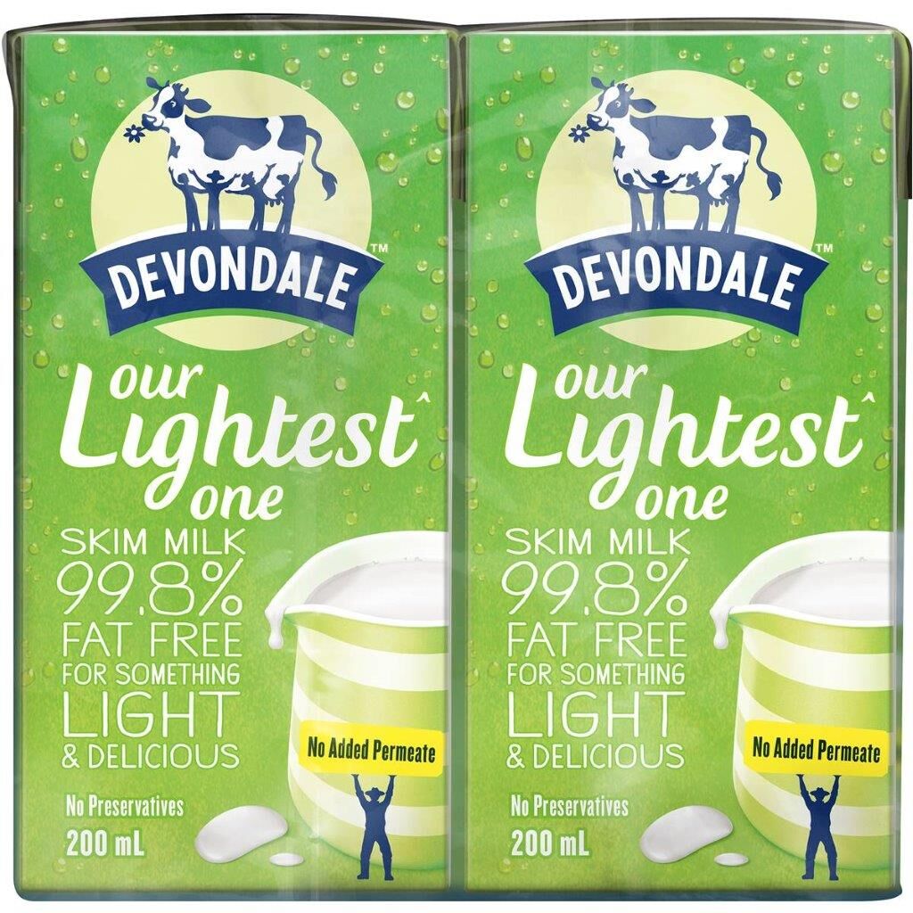 Milk**UHT Skim 24x200ml Devondale (H)