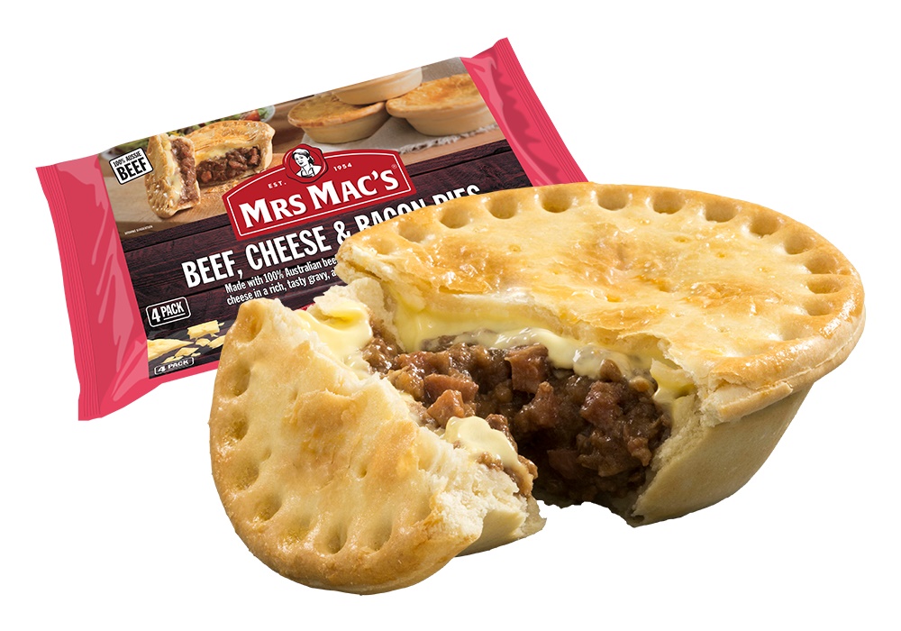 Mrs Mac's Beef, Cheese & Bacon Pie
