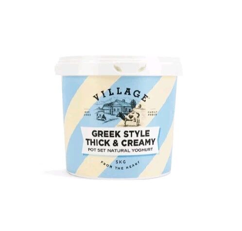 Yoghurt, Greek Style Thick & Creamy Pot Set 10Kg Village