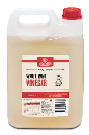 Vinegar, White Wine 5L Sandhurst (VG) (GF)