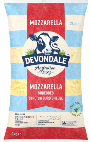 Devondale Shredded Mozzarella Stretch Curd