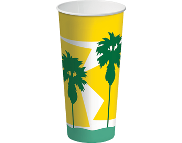 Cast Away Paper Milkshake Cup Palm Design