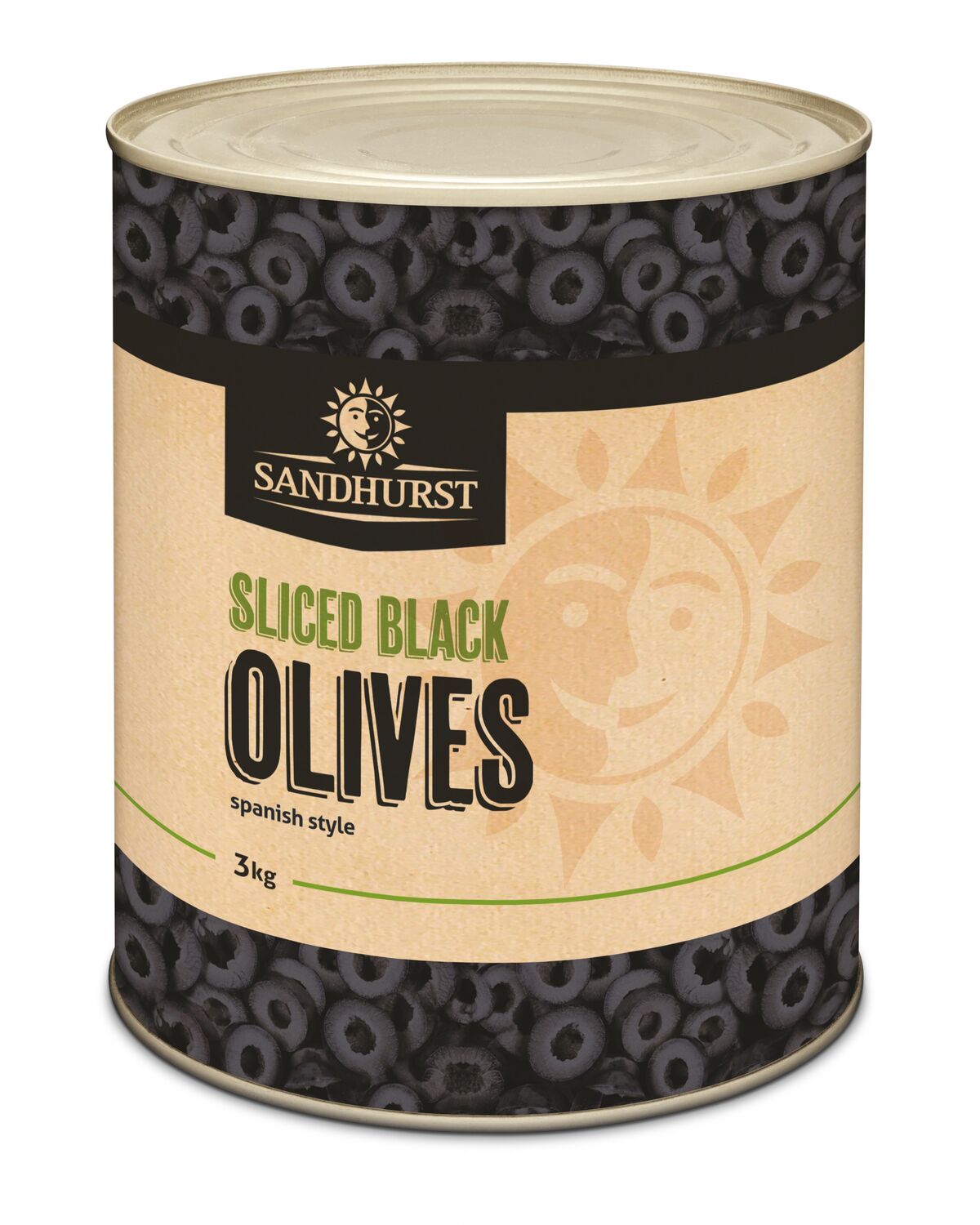 Olives, Sliced Black Spanish A10 Sandhurst (VG) (GF) (H)