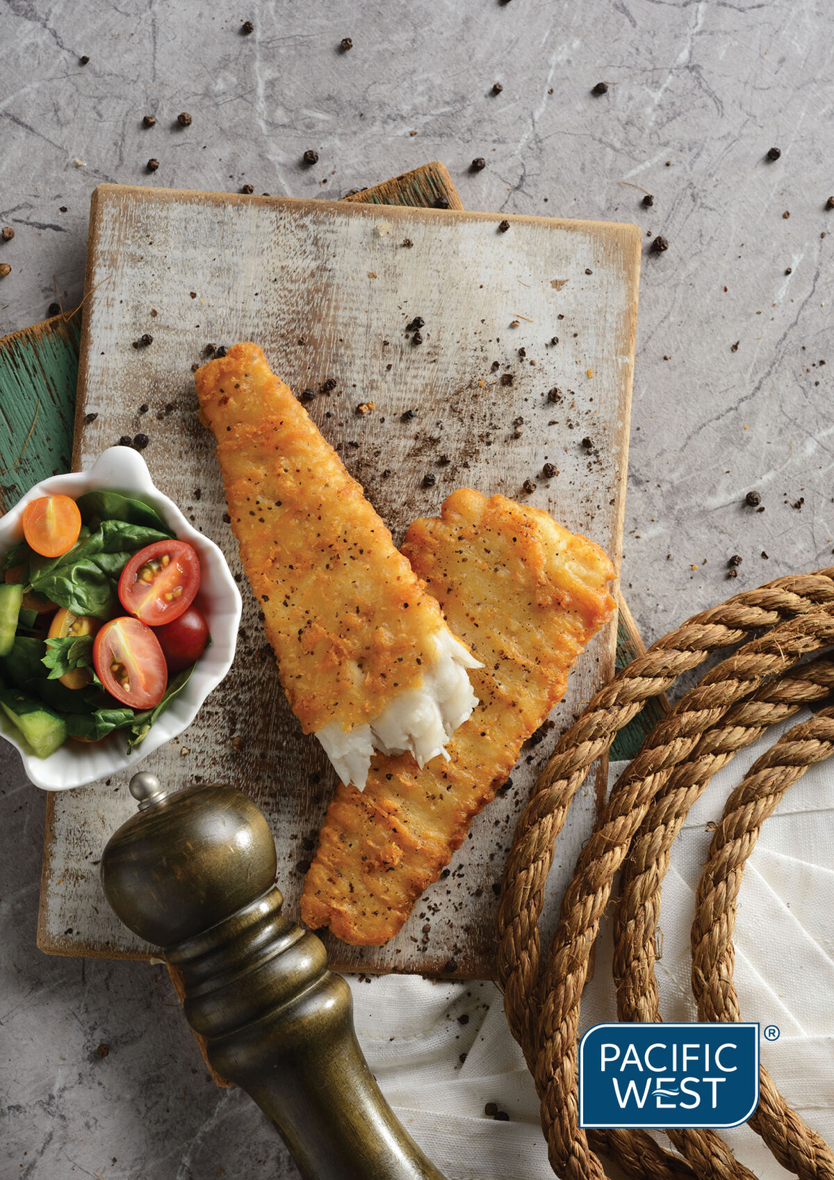 Fish**Fillet, Crispy Battered 40x85gm Pacific West (1949) (I)