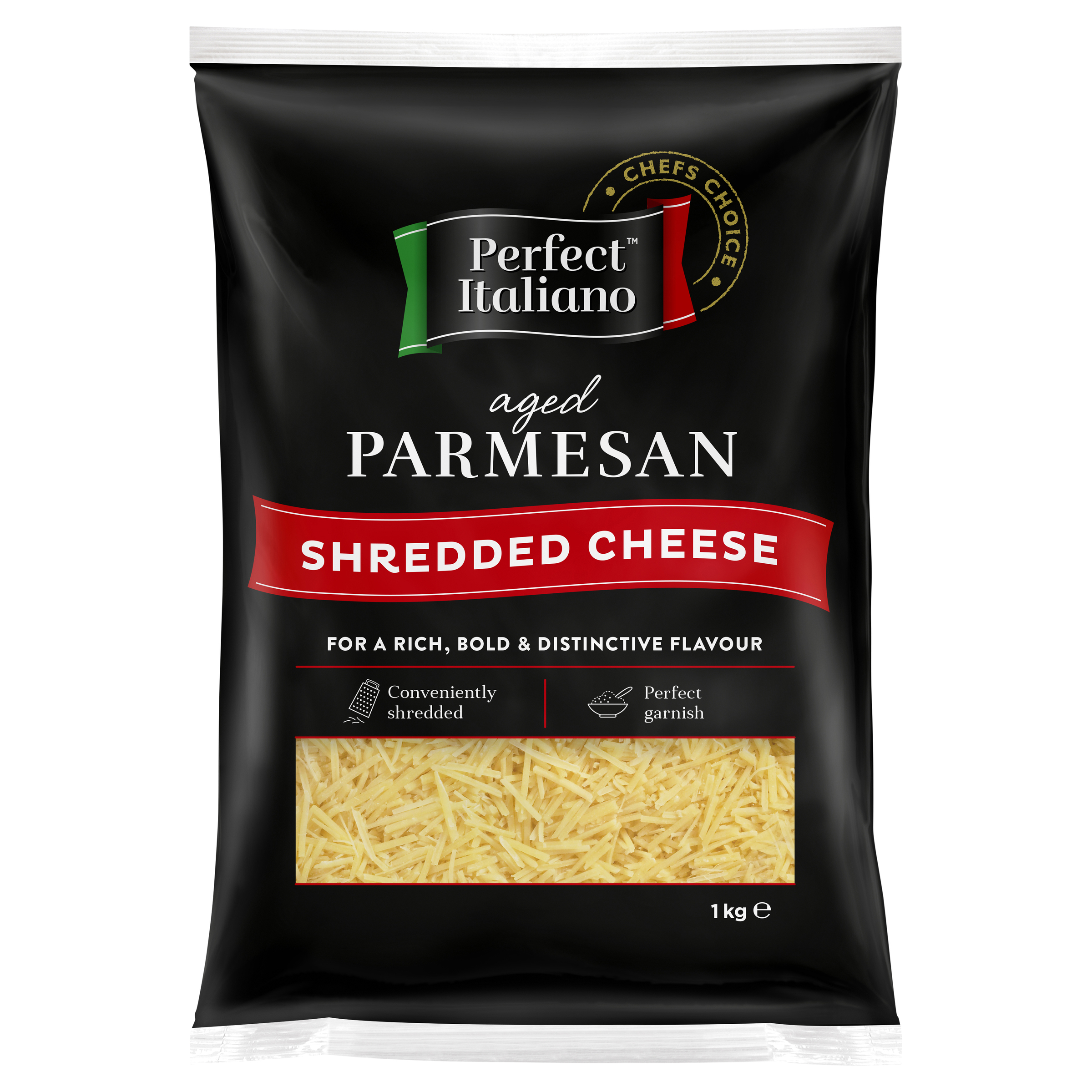 Cheese, Parmesan Shredded 1Kg Perfect (GF) (H)
