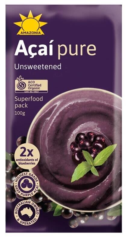 Amazonia, Pure Acai Smoothie Pack 60x100gm (VG) (GF) (H)