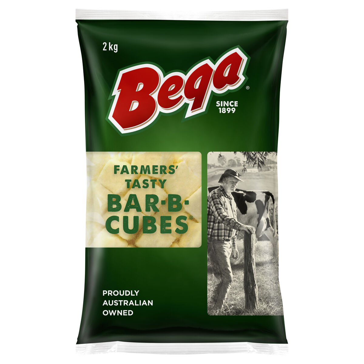 Cheese, Bar B Cubes 2kg Bega (GF) (H)