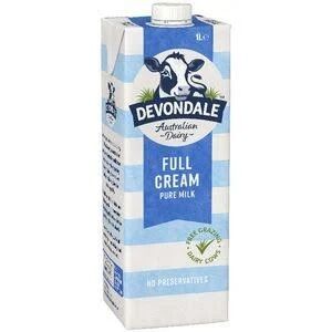 Milk, Full Cream 10x1Lt CTN UHT Devondale (H)