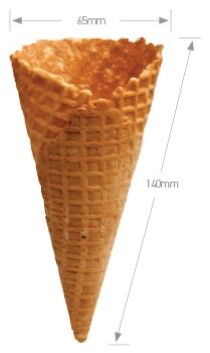 Ice Cream Natural Cones Waffle C 65mm x140mm (240) Altimate (VG) (H)