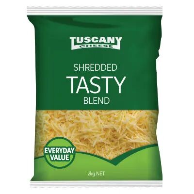 Cheese, Tuscany Shredded Tasty 2kg Real Dairy