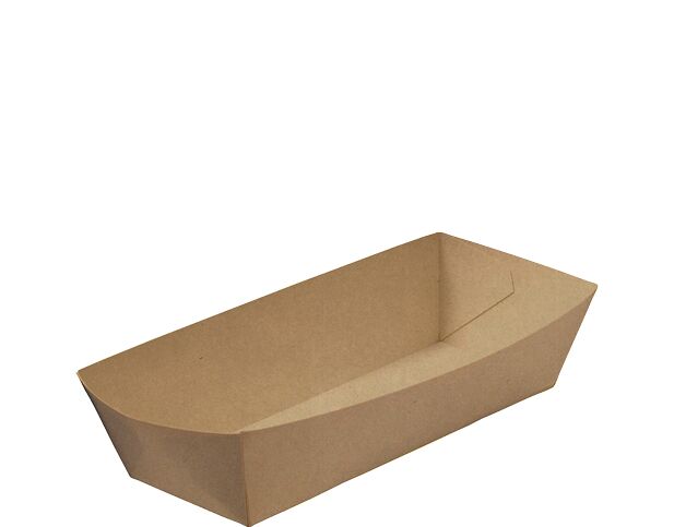 Tray, Hot Dog Brown Kraft (250) Rediserve Castaway