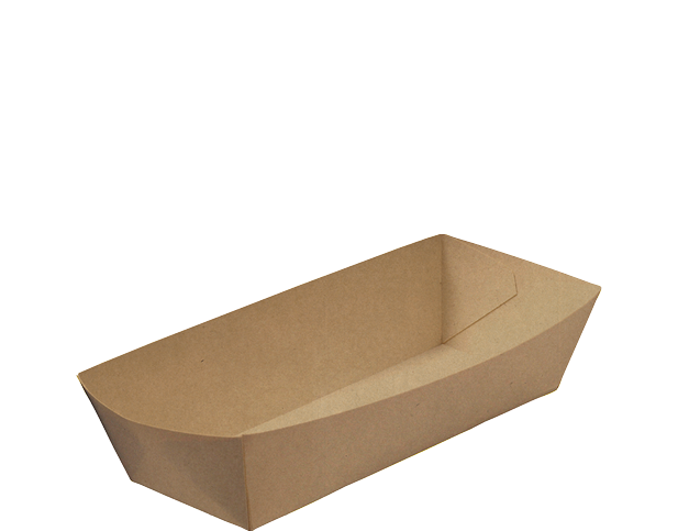 Castaway Hot Dog Tray Brown Kraft