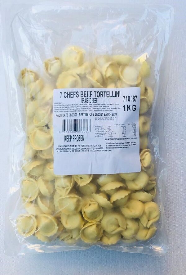 Tortellini, Braised Beef Raw 1Kg (601) Casa Della Pasta
