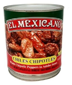 Chipotle Peppers in Adobo Sauce 3kg El Mexicano (VG) (GF) (H)