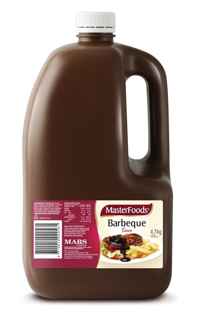 Sauce, BBQ 4.7Kg Masterfoods (GF) (V) (H)