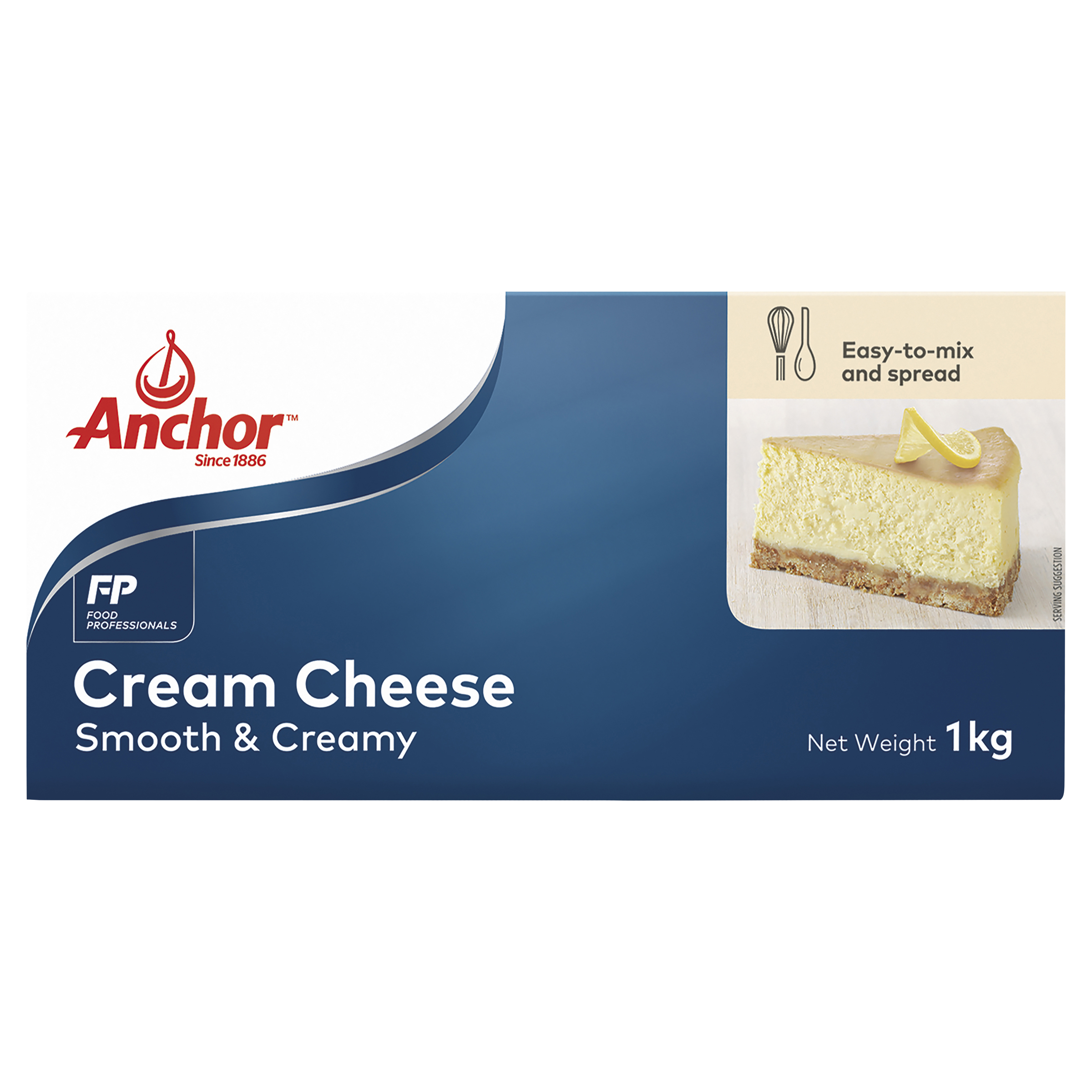 Cream Cheese, Traditional 1Kg Anchor