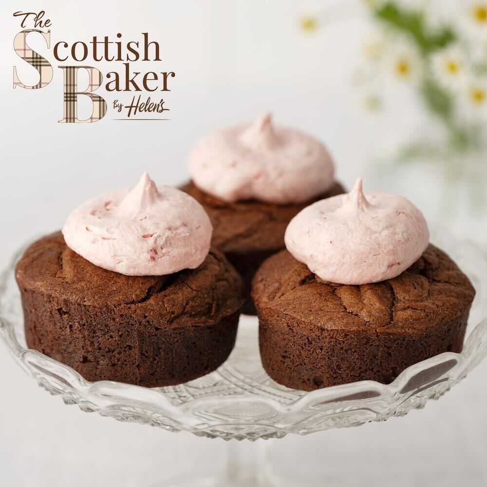 Cake**Choc Brownie with Raspberry Frosting The Scottish Baker 12x150gm (GF)