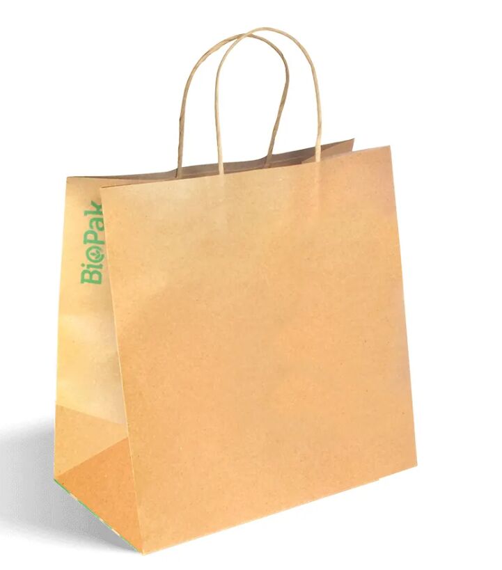 Bag, Paper Large Twister Handle Kraft (250) BioPak