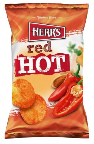 Herr’s**Potato Chips, Red Hot, 21x28g