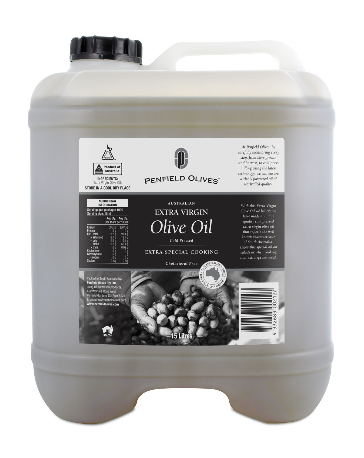 Olive Oil, Extra Virgin 15lt Penfield (VG) (GF)