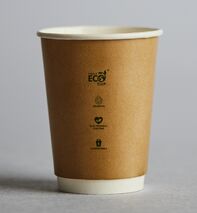 Cups, Coffee 12oz Double Wall KRAFT (25) Truly Eco