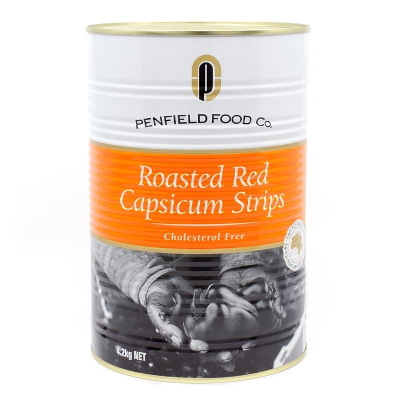 Peppers, Roasted Red Capsicum Strips 4.2Kg (GF) (V) Penfield