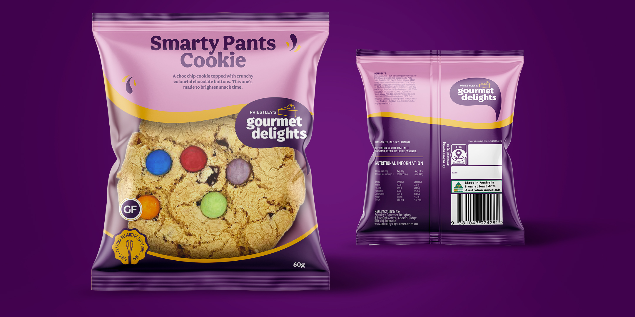 Cookies, 1-092 Smarty Pants (11) Priestley’s (GF)