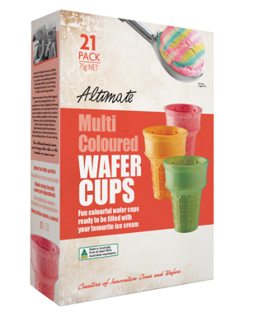 Altimate Multi Coloured Wafer Cups