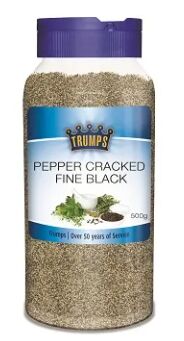 Pepper, Black Cracked 500g Cannister Trumps (H) (VG)