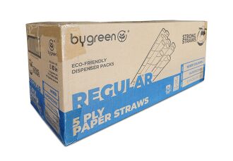 Straws**5 Ply Paper Regular Mixed Colour (10×220) CARTON Bygreen