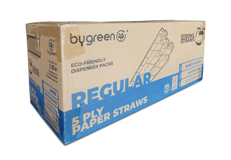 Bygreen Paper Straws 5-Ply Regular Mixed Colour
