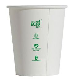 Cups, Coffee 8oz Single Wall WHITE (50) Truly Eco