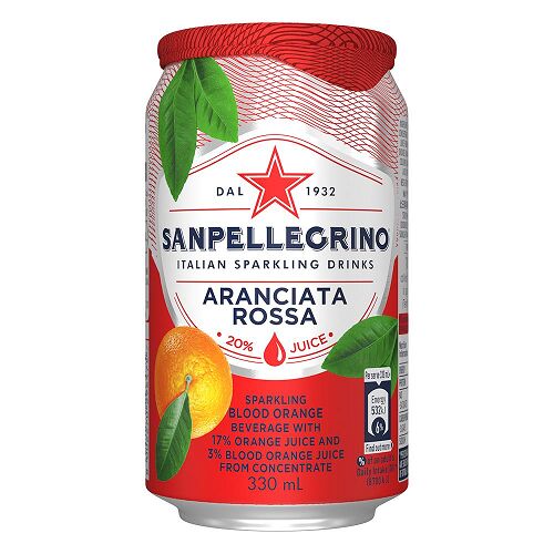 Drink, Aranciata Rossa 24x330ml San Pellegrino Cans
