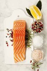 Salmon, Portions 200gm Skin On (WHITE BOX) 5kg Naked Beach (I)