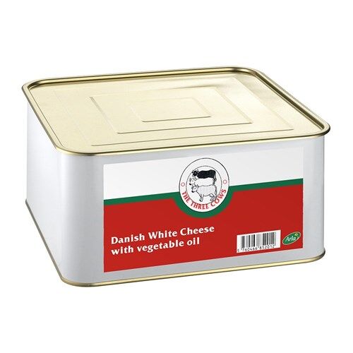 Cheese, Fetta Danwhite CH 50+ Three Cows 4kg