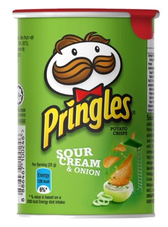 Pringles, Sour Cream and Onion 12x53gm Carton (VG) (H)