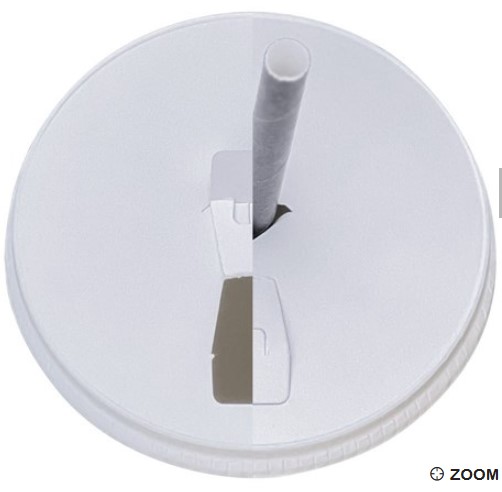 Envirochoice Paper Lid White Straw Slot