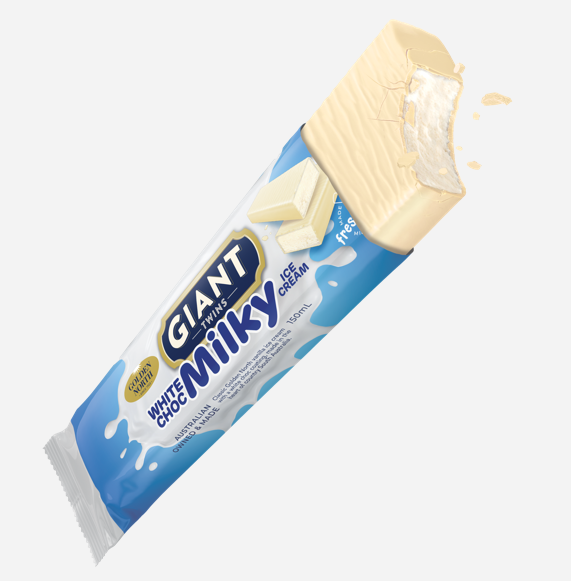 Golden North Ice Cream Giant Twins White Choc Milky