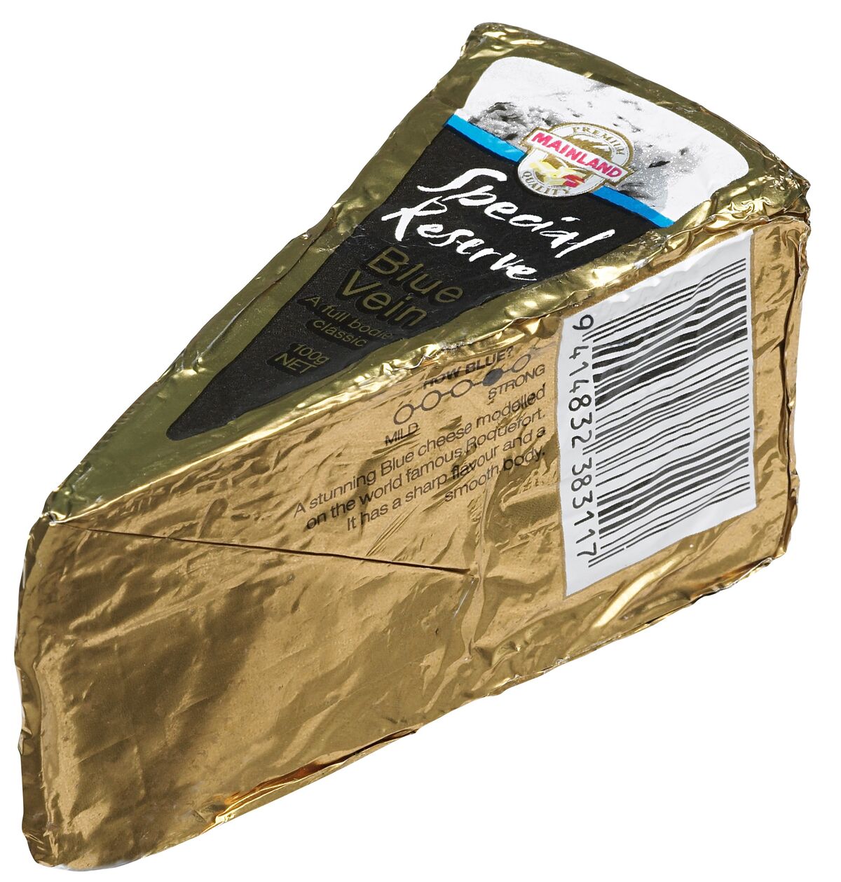 Cheese, Blue Vein Wedges 15x100gm CARTON Mainland