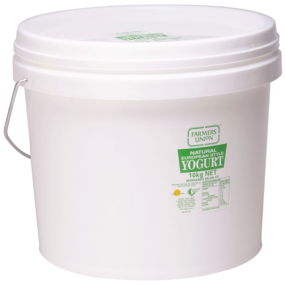 Yoghurt**Natural Pot Set 10kg Farmers Union (GF) (H)
