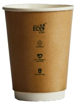 Cups, Coffee 8oz Double Wall KRAFT (25) Truly Eco