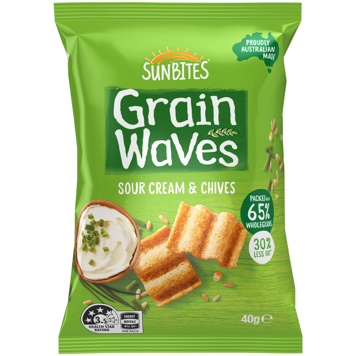 Grain**Waves, Sour Cream & Chives 18x40gm Smiths
