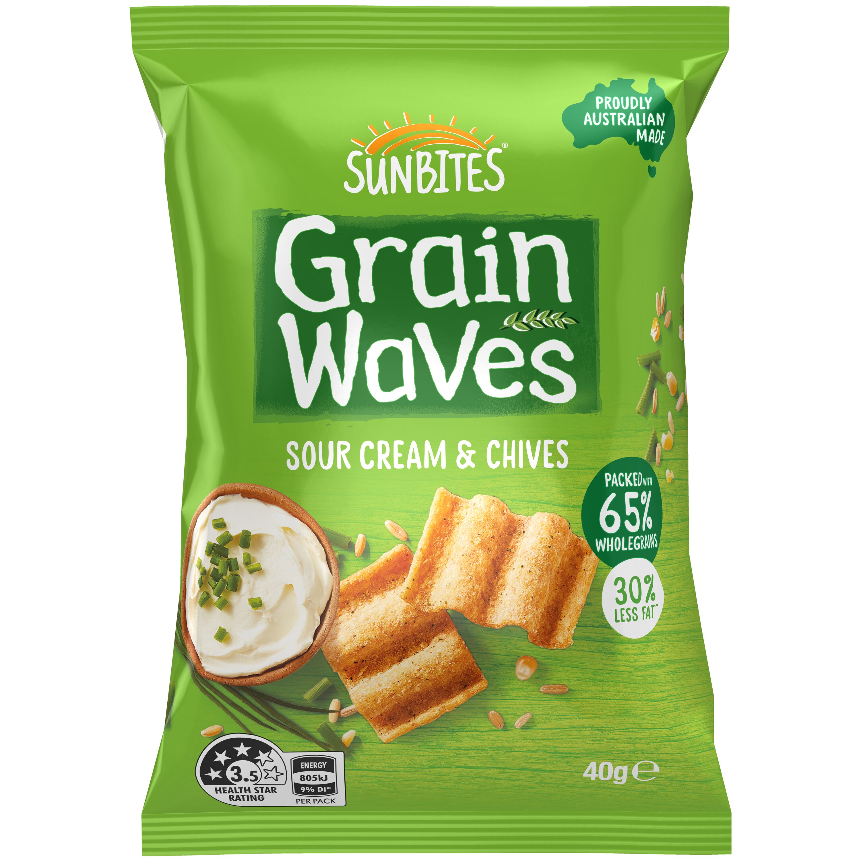 Grain**Waves, Sour Cream & Chives 18x40gm Smiths