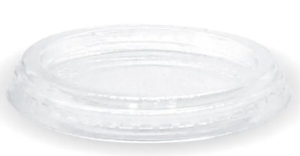 BioPak Cup Lid Flat with X Slot