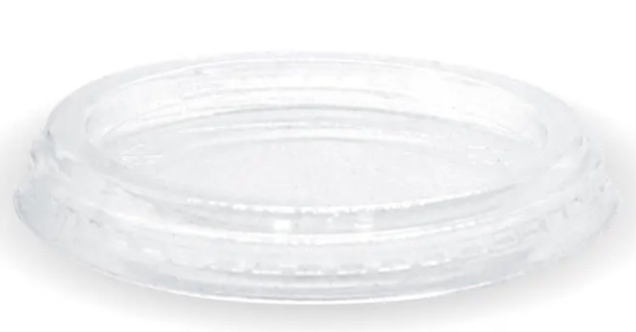 BioPak Cup Lid Flat with X Slot