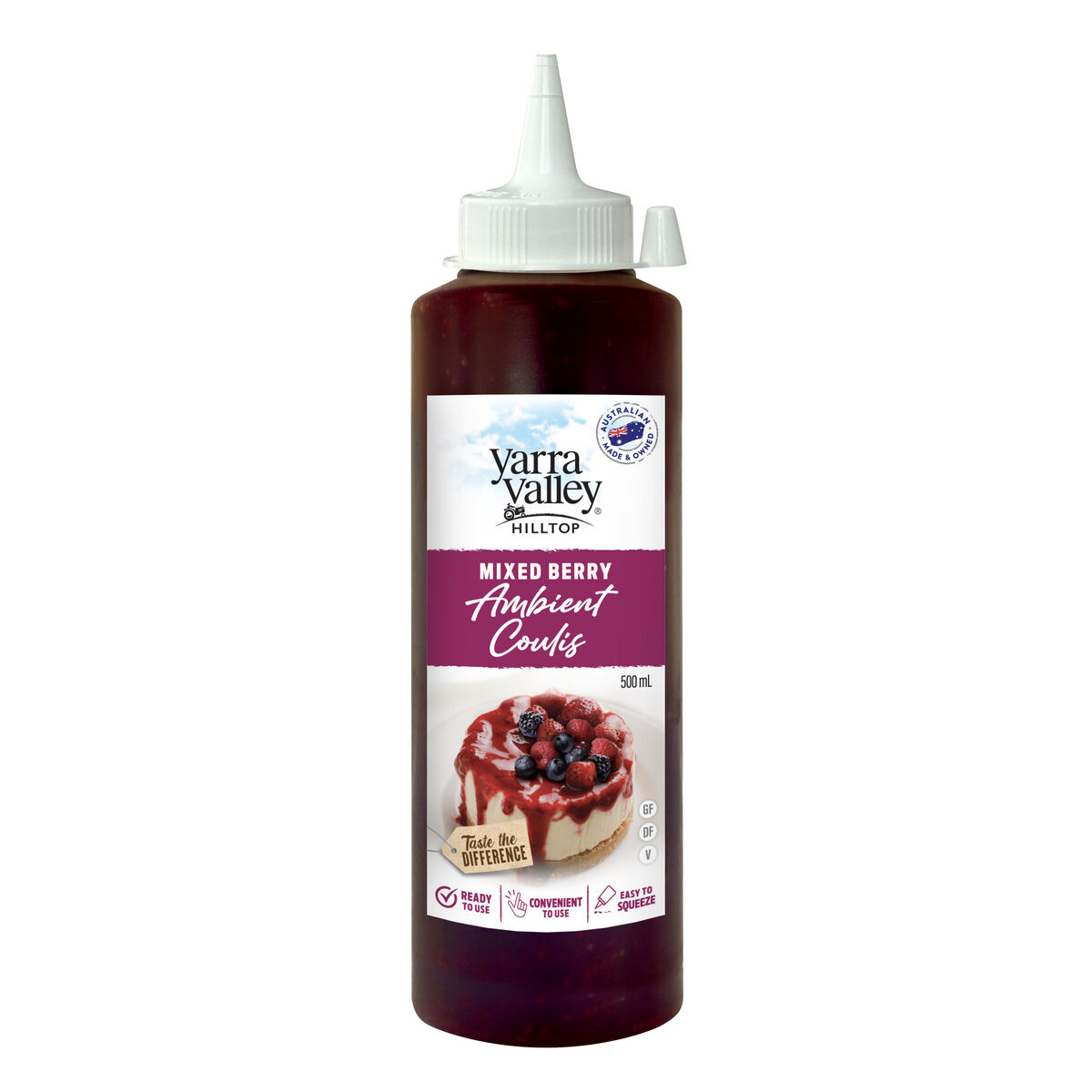 Dessert Sauce, Mixed Berry Coulis 500ml Yarra Valley