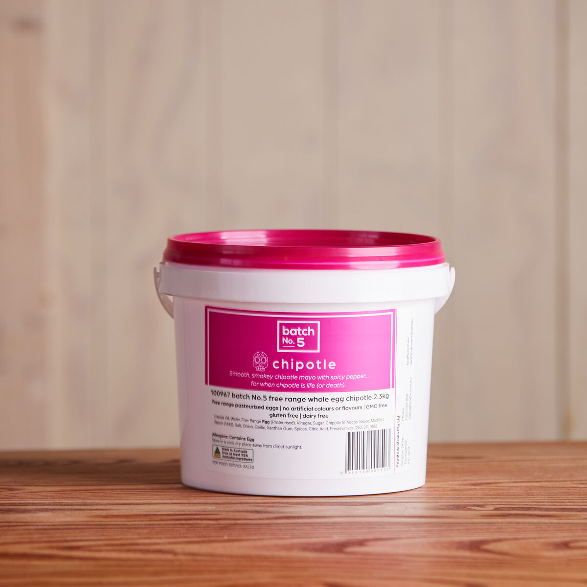 Mayonnaise**Chipotle Free Range Whole Egg 2.3Kg Batch No.5 (GF) (H)