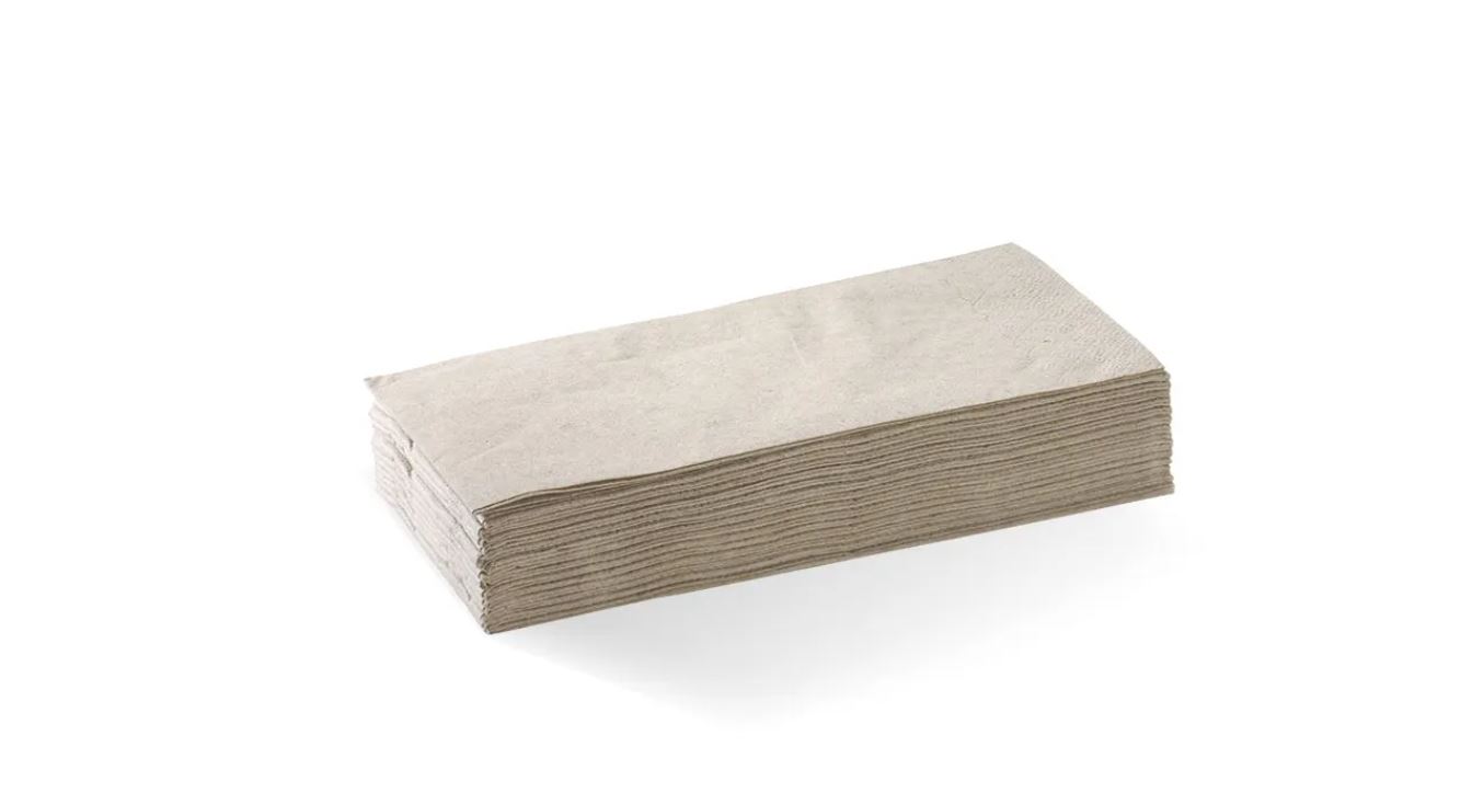 Napkin 2-Ply 1/8 Fold Natural Quilted Dinner (1000) Biopak